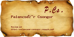 Palencsár Csongor névjegykártya