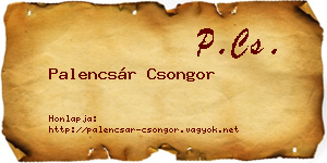 Palencsár Csongor névjegykártya