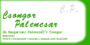 csongor palencsar business card